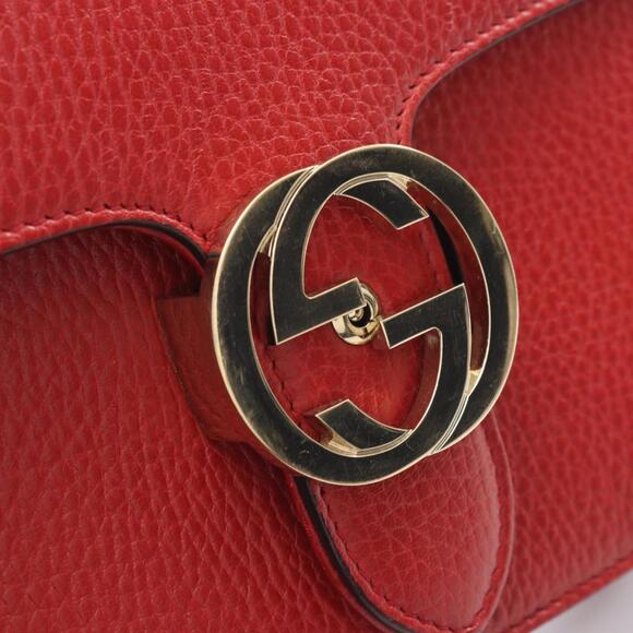 GUCCI Authentic Red Leather Shoulder Bag - Picture 7 of 9